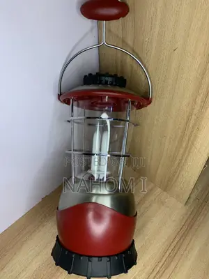 Red and Silver GE SteelBEAM Fluorescent Lantern