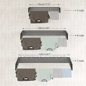 Wall Mounted Laundry Drying Rack ልብስ ማስጫ