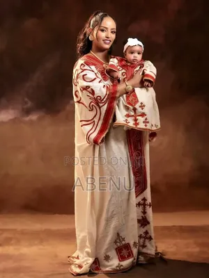Elegant Ethiopian Mother Baby Matching Habesha Kemis