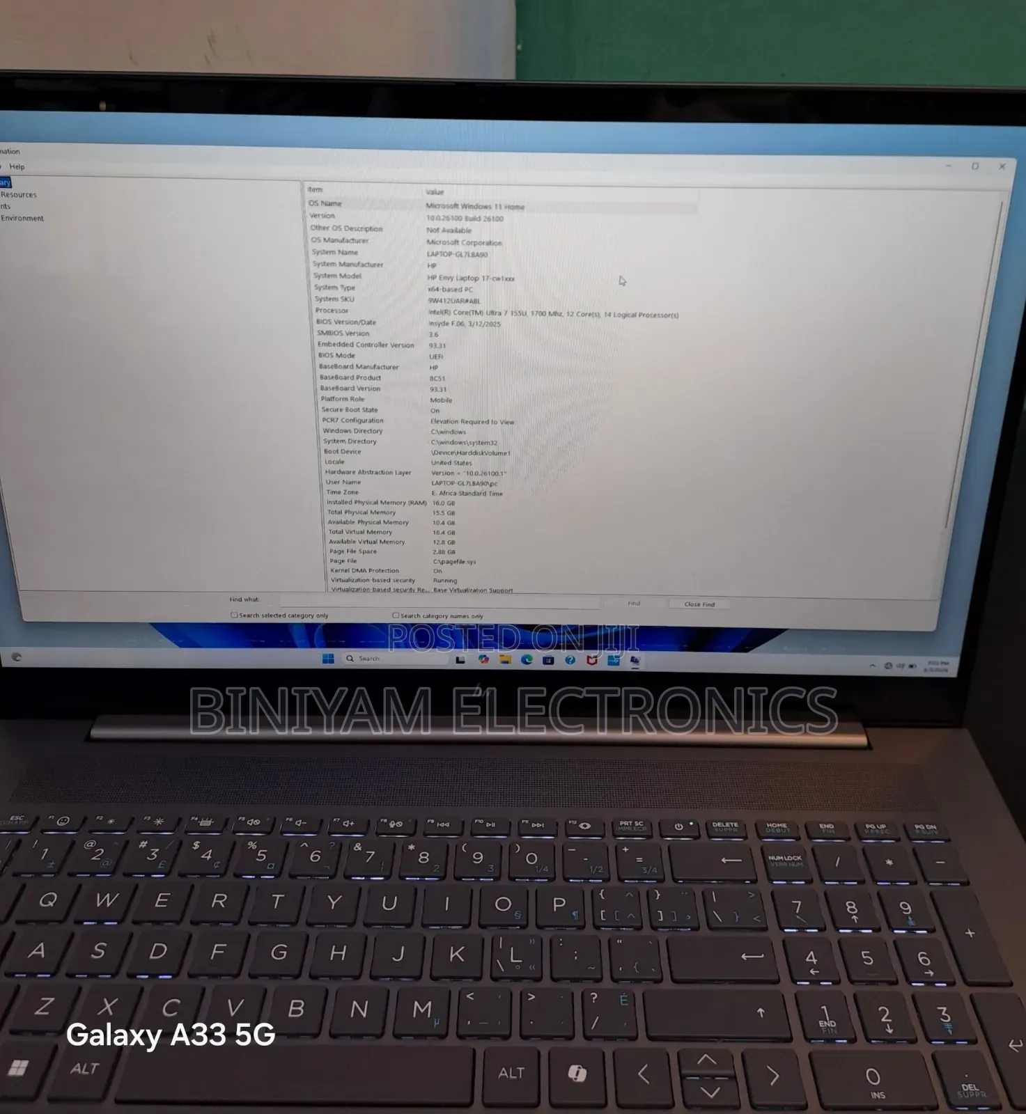New Laptop HP Envy 17 16GB Intel Core Ultra 7 SSD 1T