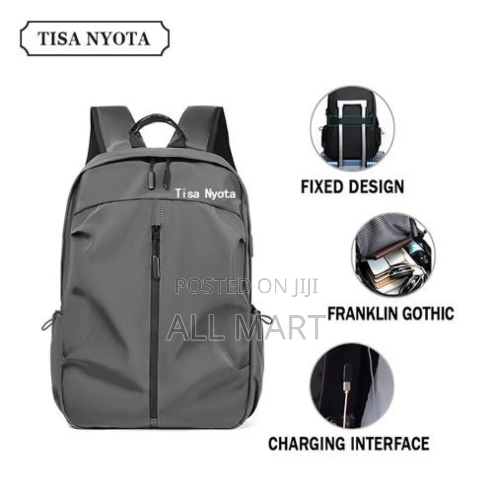 Multifunctional Backpack With USB Charging Port