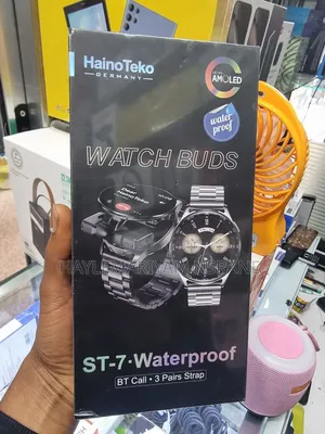 Haino ST-7 2-in-1 Smart Watch With Built-in Earbuds AMOLED Display