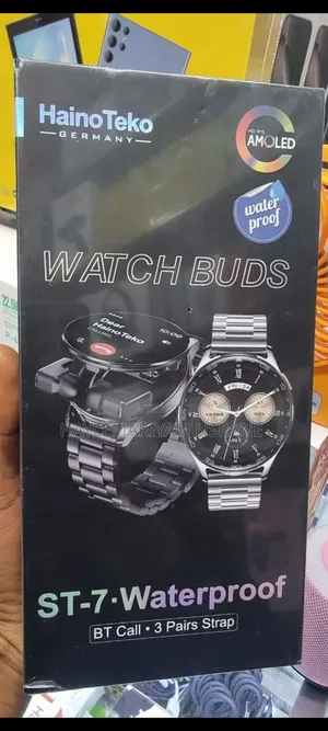 Haino ST-7 2-in-1 Smart Watch With Built-in Earbuds AMOLED Display