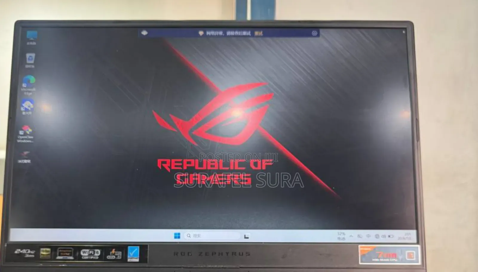 New Laptop Asus ROG Zephyrus G15 16GB AMD Ryzen 9 SSD 512GB