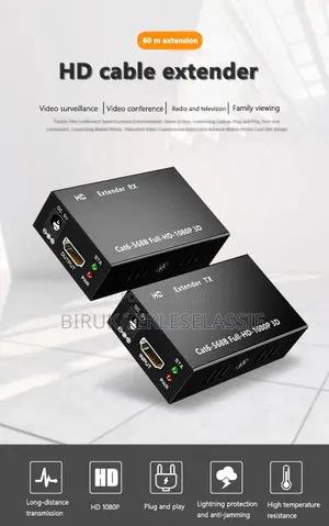 60M Rj45 Hdmi Extender 1080p Hdmi Network Adapter by Cat5e Cat6 Lan