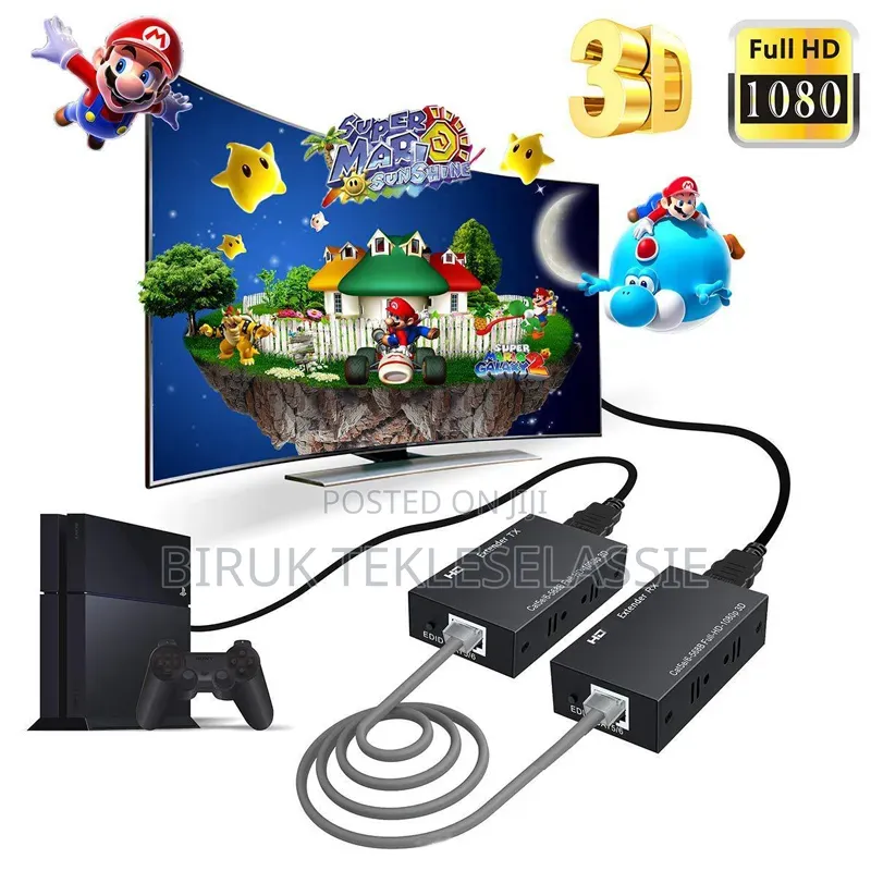 60M Rj45 Hdmi Extender 1080p Hdmi Network Adapter by Cat5e Cat6 Lan