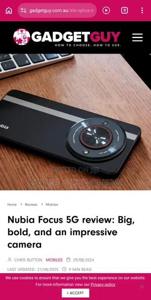 New ZTE nubia Focus Pro 256 GB Black