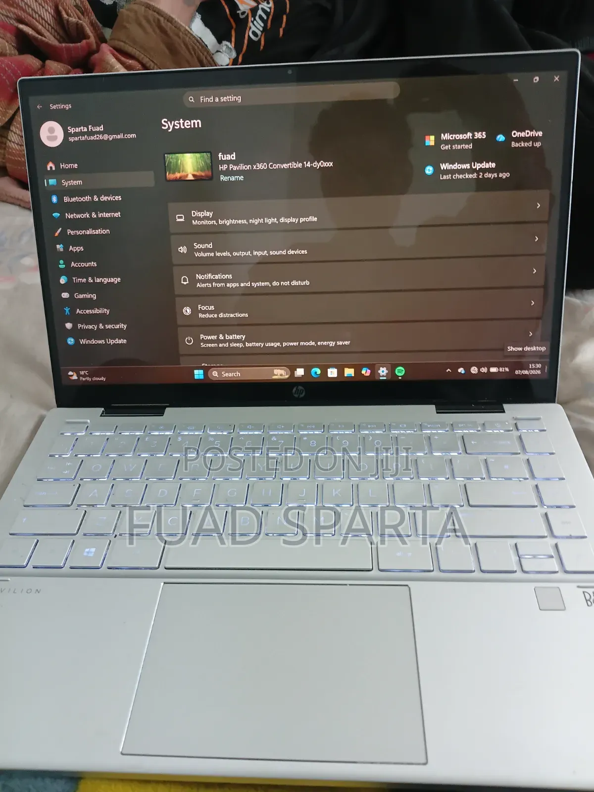 Laptop HP Envy x360 4GB Intel Pentium SSD 128GB
