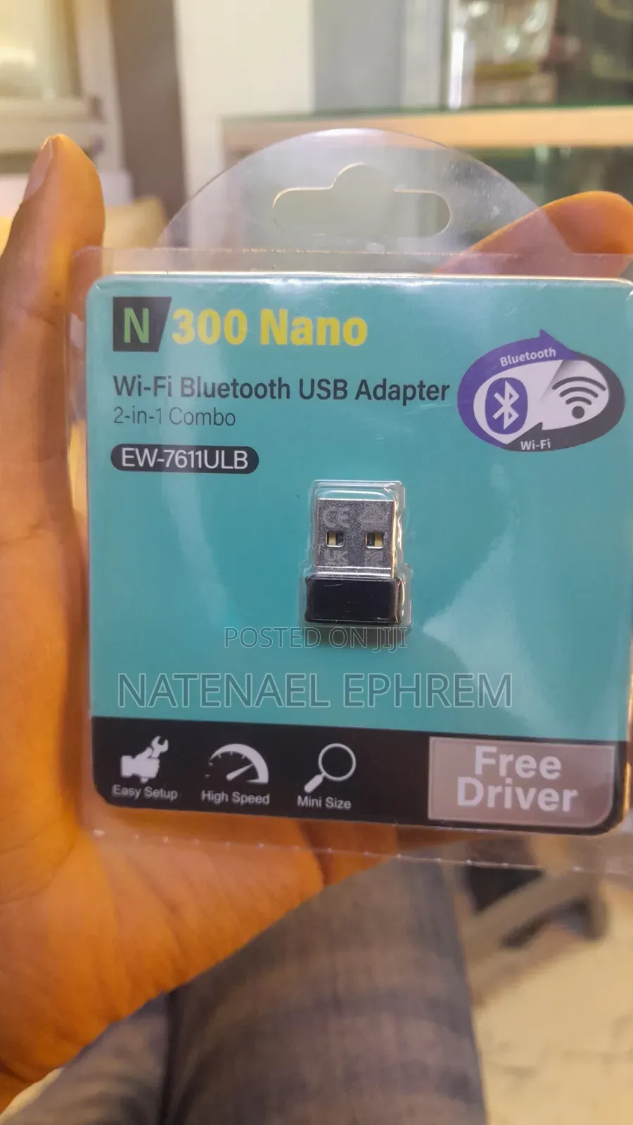 N300 Nano Wi-Fi and Bluetooth USB Adapter