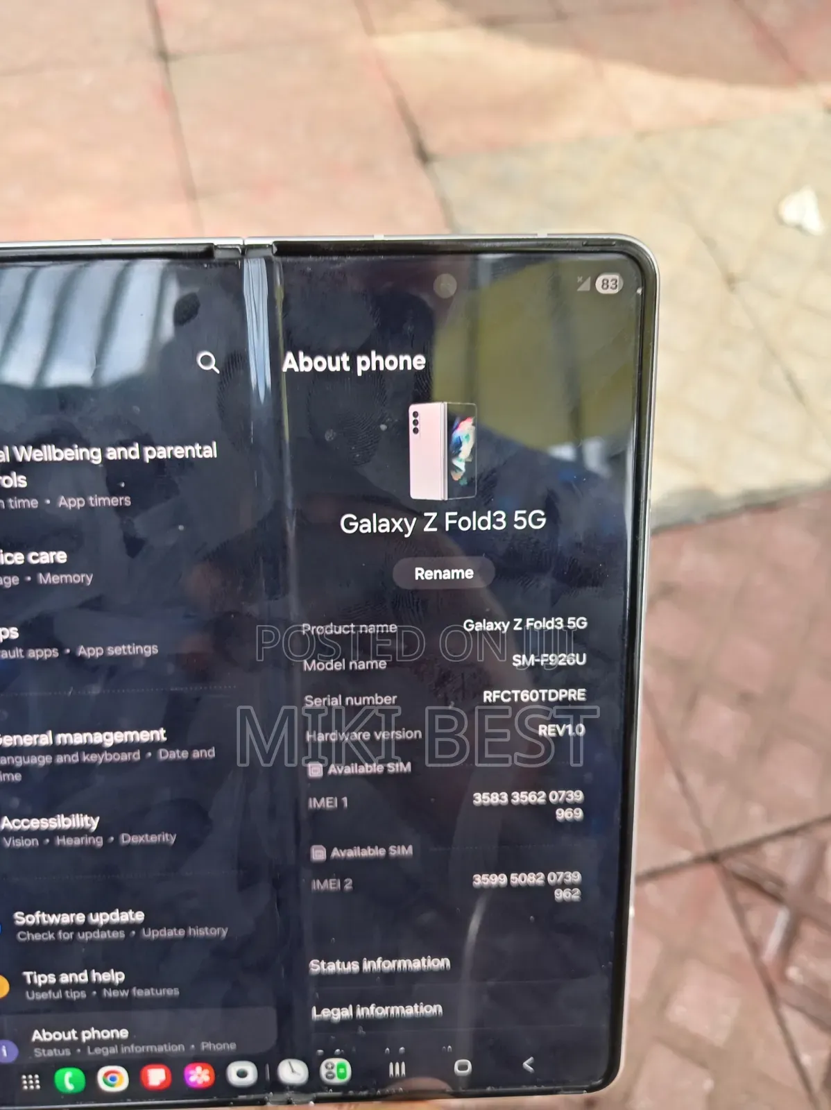 Samsung Galaxy Z Fold3 5G 256 GB Silver