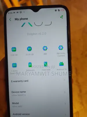 Infinix Smart 6 32 GB Blue