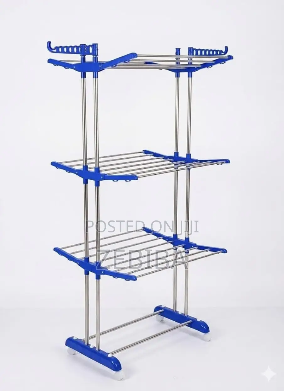 Three-Tier Stainless Steel Clothes Drying Rack