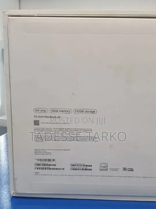 New Laptop Apple MacBook Air 2025 M4 16GB Apple M4 SSD 512GB