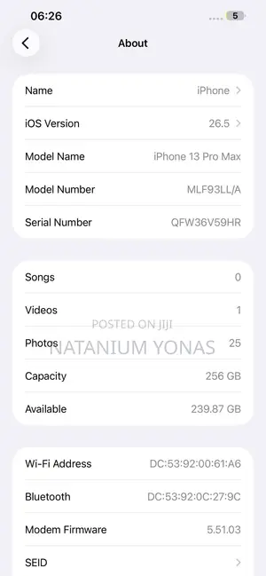 New Apple iPhone 13 Pro Max 256 GB Silver