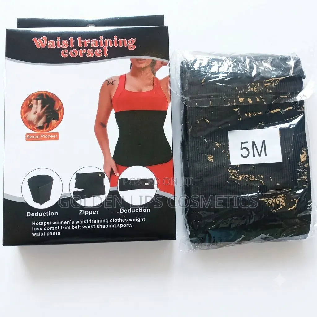Hotapei 5 Meter Waist Trainer Tummy Wrap Belt Sweat Workout Support