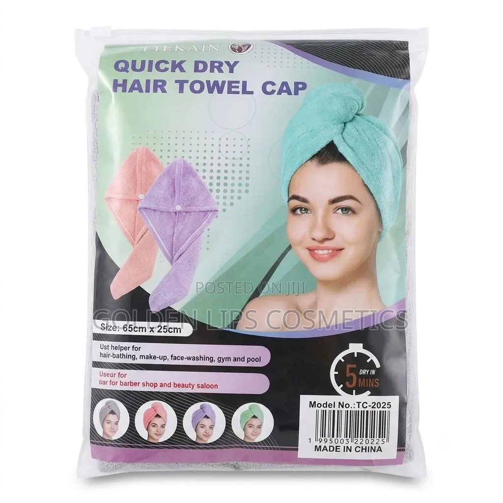 Quick Dry Hair Towel Cap Silicone Absorbent Drying Hat TC-2025