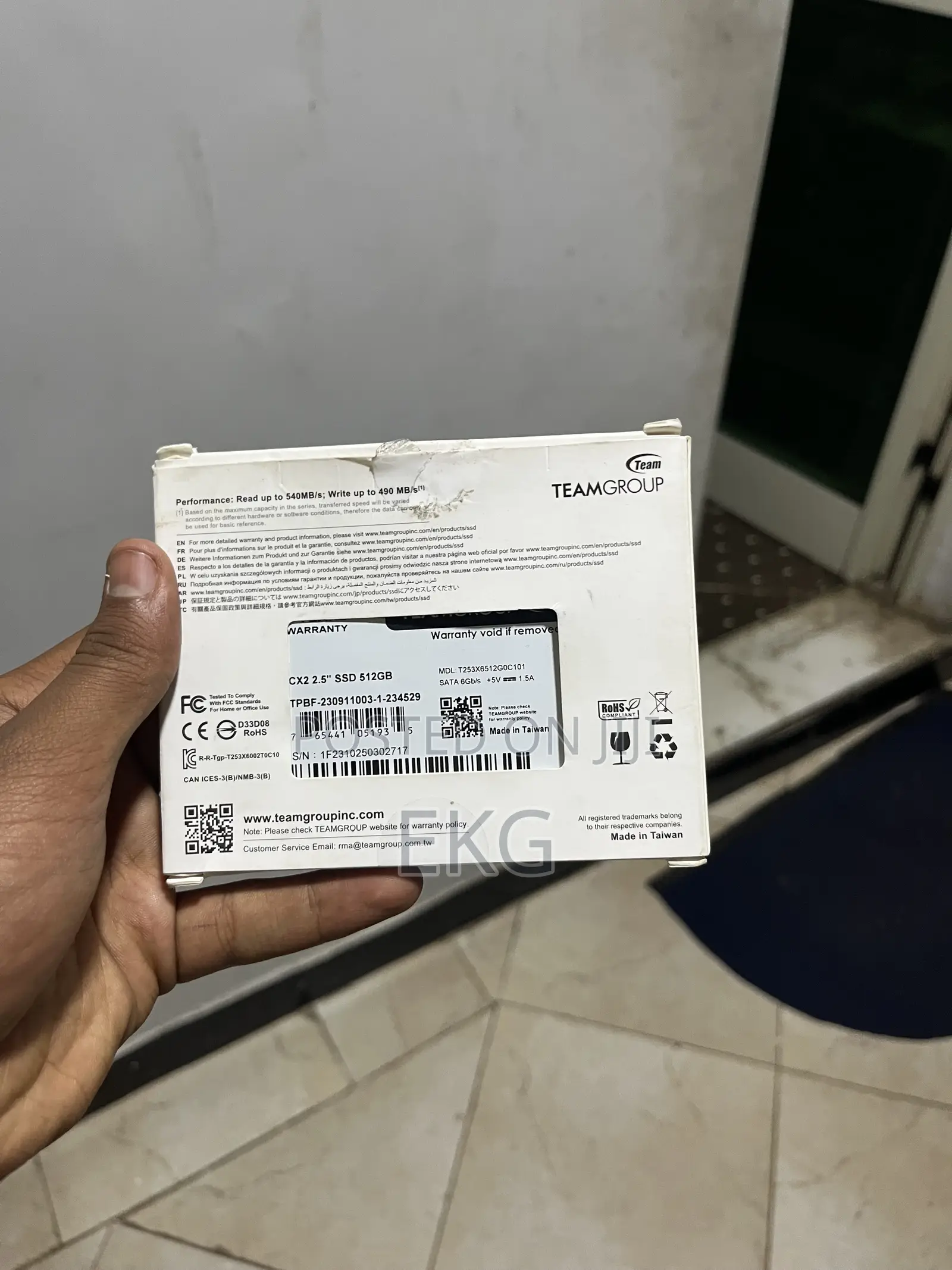 Used 512GB TEAMGROUP CX2 SSD - ያገለገለ ፈጣን ኤስ ኤስ ዲ (2.5" SATA)