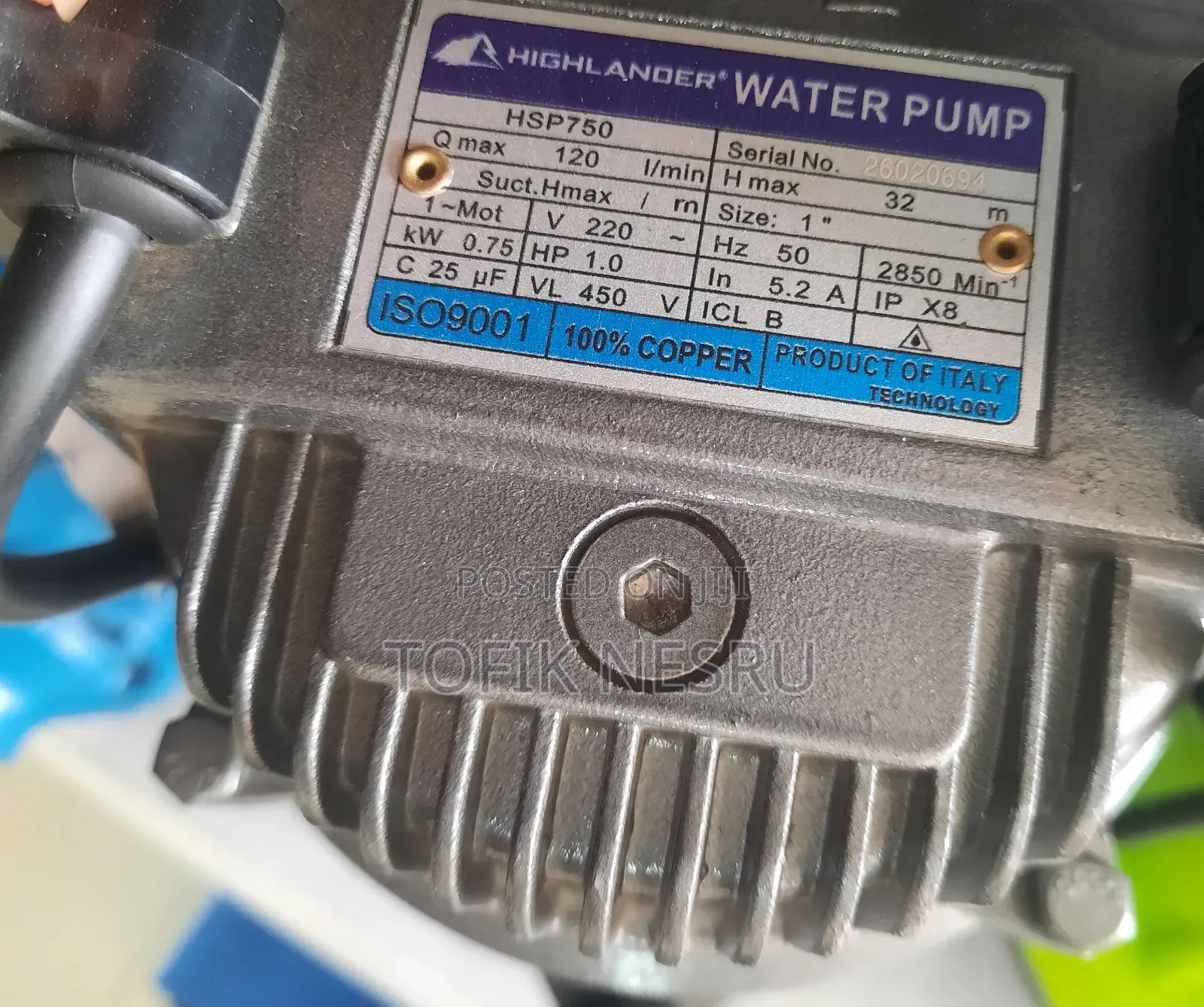 Highlander Sumersible Water Pump