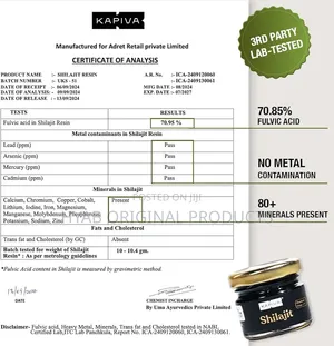 Kapiva Himalayan Shilajit Resin 30g | 100% Pure 3rd Party Tested