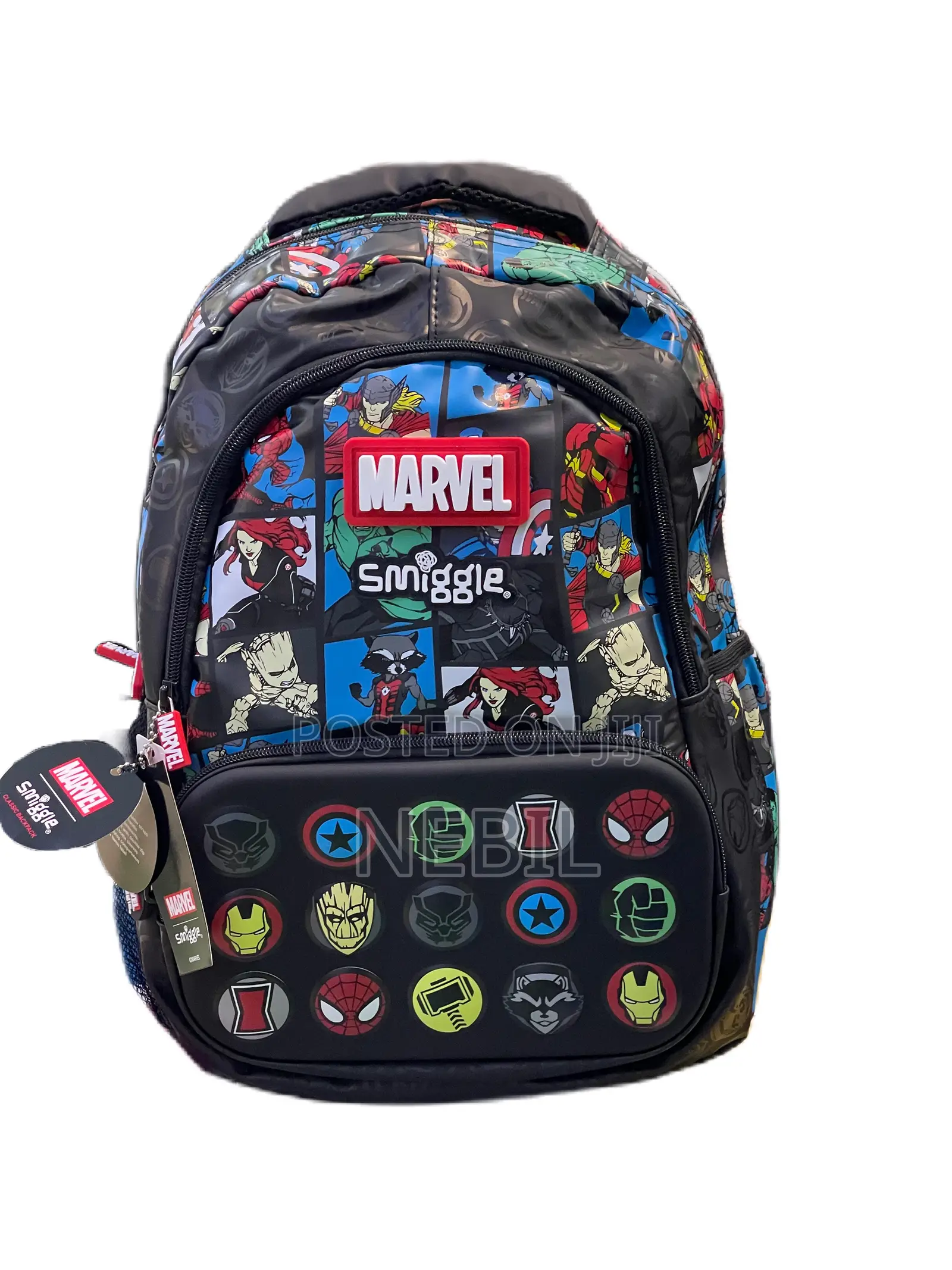 Smiggle Marvel Superhero School Backpack – Black Multi-Color
