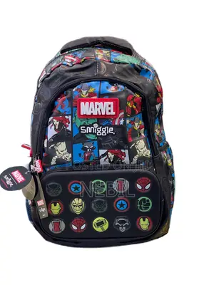 Smiggle Marvel Superhero School Backpack – Black Multi-Color