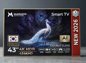 Marado 43 TV HDR Smart TV. Featuring Double Glass, HDR
