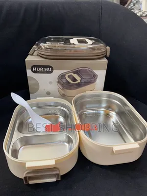 Kids Lunch Box 2 in 1 እስቲልነስ እስቲል ተደራራቢ 2 ምሳቃ