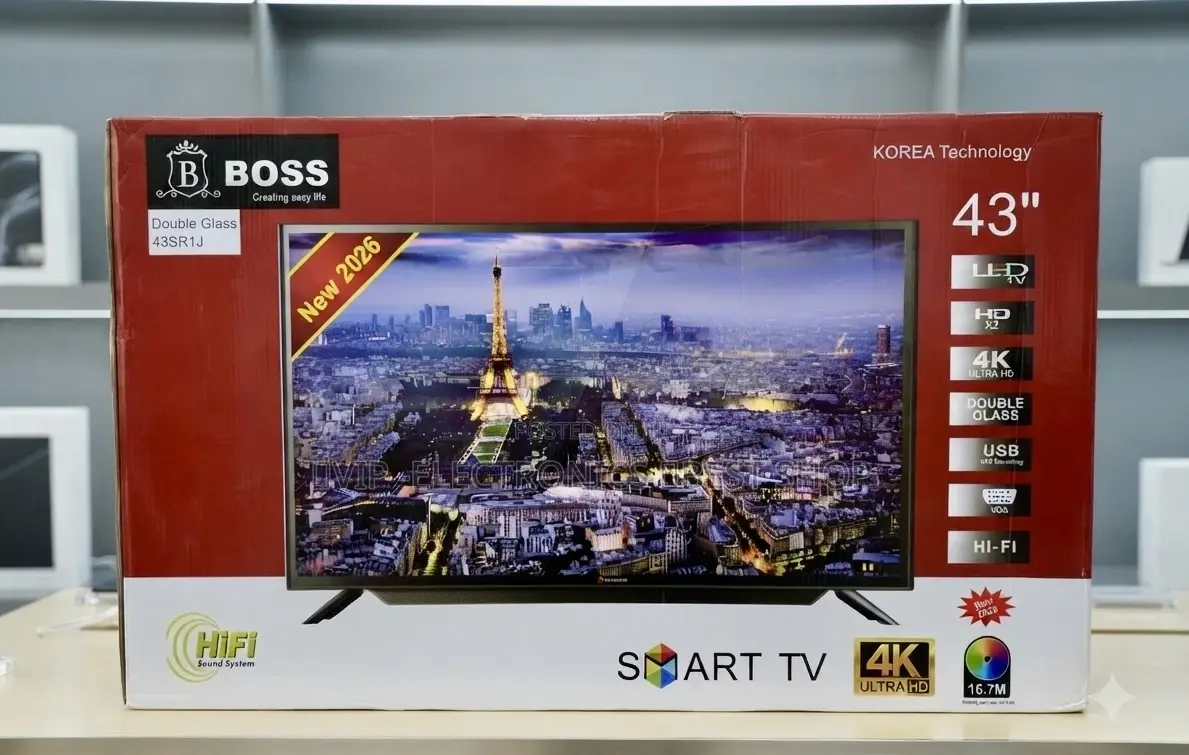 BOSS 43 TV Inch Ultra HD Smart TV – Double Glass LED TV