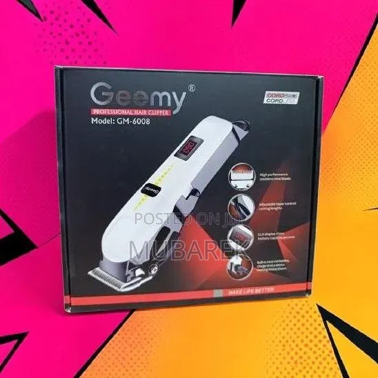 Recortadora Geemy GM-6008 - Rechargeable Barber Hair Clipper