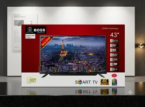 Boss TV 43" Smart Android TV – Double Glass Design | New 2026 | Stylis