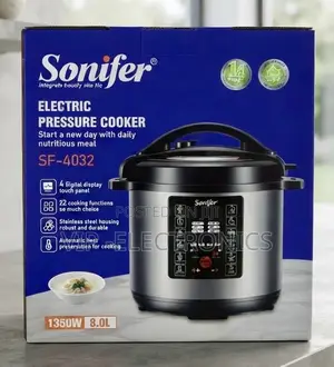 Sonifer Electric Pressure Cooker – 8L, 1350W, 22 Cooking Functions