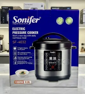 Sonifer Electric Pressure Cooker – 8L, 1350W, 22 Cooking Functions