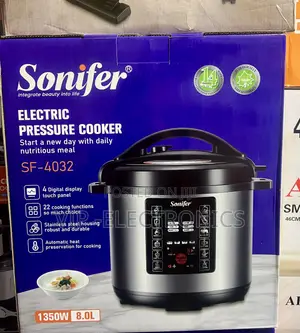 Sonifer Electric Pressure Cooker 8-Liter Capacity, Powerful 1350W