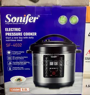 Sonifer Electric Pressure Cooker 8-Liter Capacity, Powerful 1350W