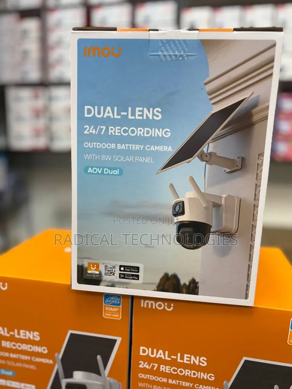 Imou AOV Dual (10MP) በሲም/በዋይፋይም የሚሰራው መብራት ቢጠፋ ማይቋረጥ Secuirity Camera