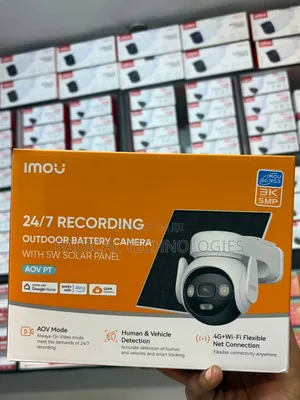 በ ሲም/በ ዋይፋይም የሚሰራ Imou AOV PT 5MP Outdoor Solar Camera
