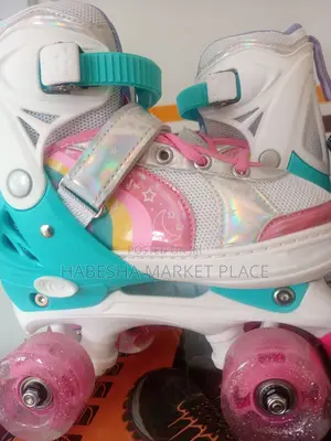 Unicorn Rainbow Roller Skates LED Glow Wheels Holographic