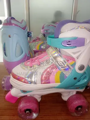Unicorn Rainbow Roller Skates LED Glow Wheels Holographic