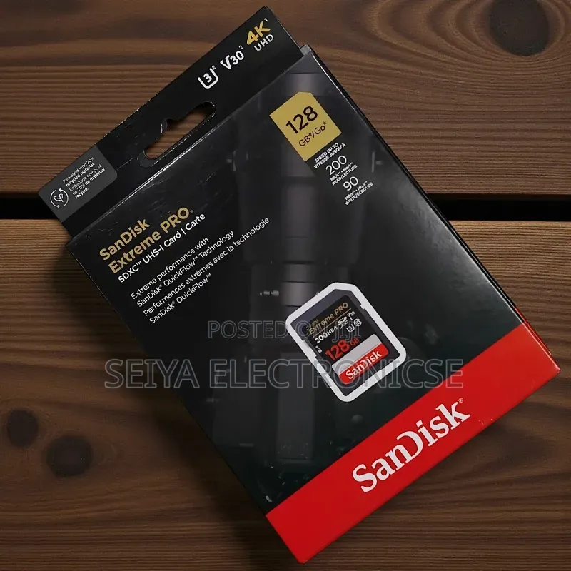 Sandisk Camera Memory 128GB Speed 180 MBPS