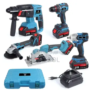 Edon 4-in-1 Cordless Tool Combo Set Featuring a Hammer Drill,