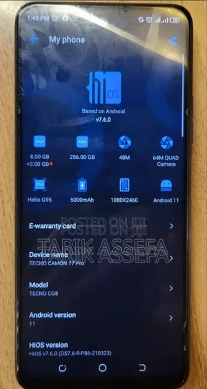 Tecno Camon 17 Pro 256 GB Black
