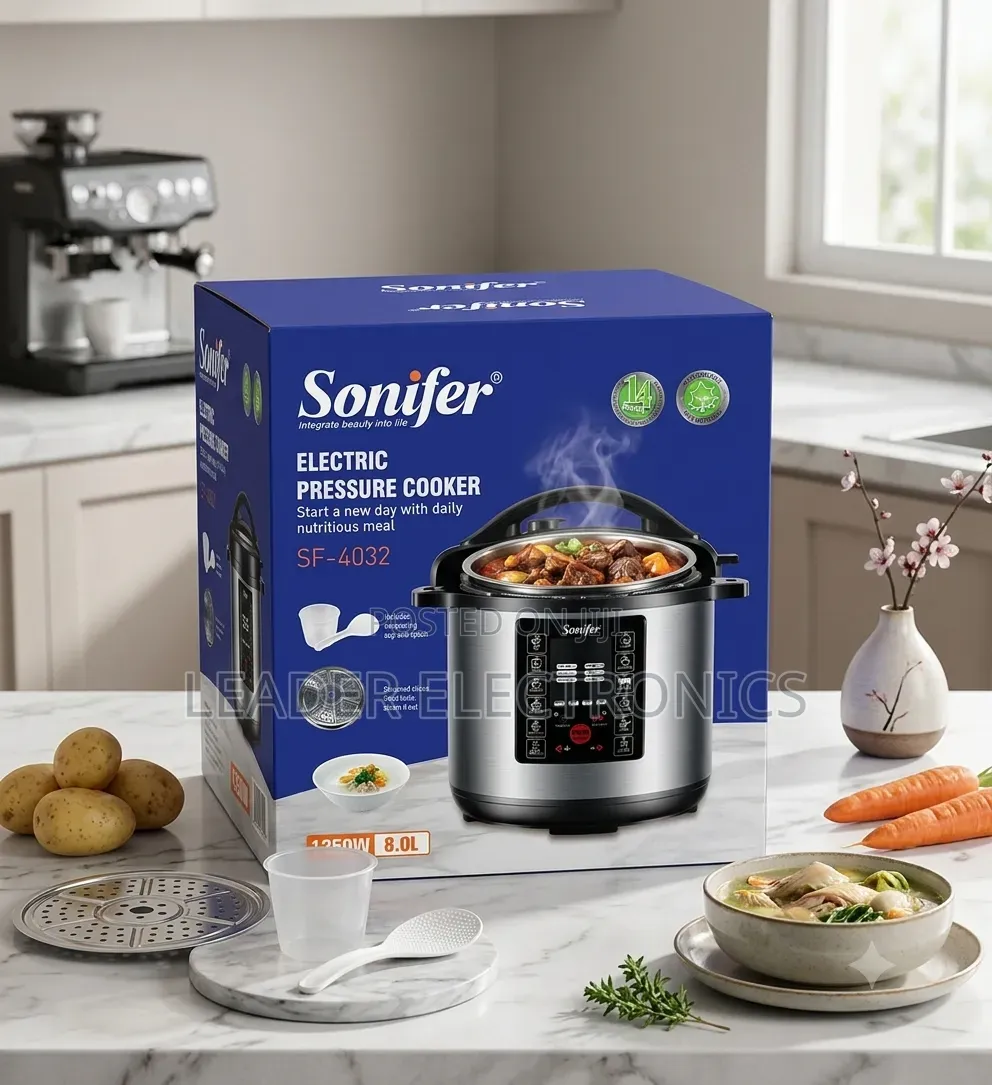 Sonifer Pressure Cooker 8 Liter 1350W – Powerful, Fast Convenient