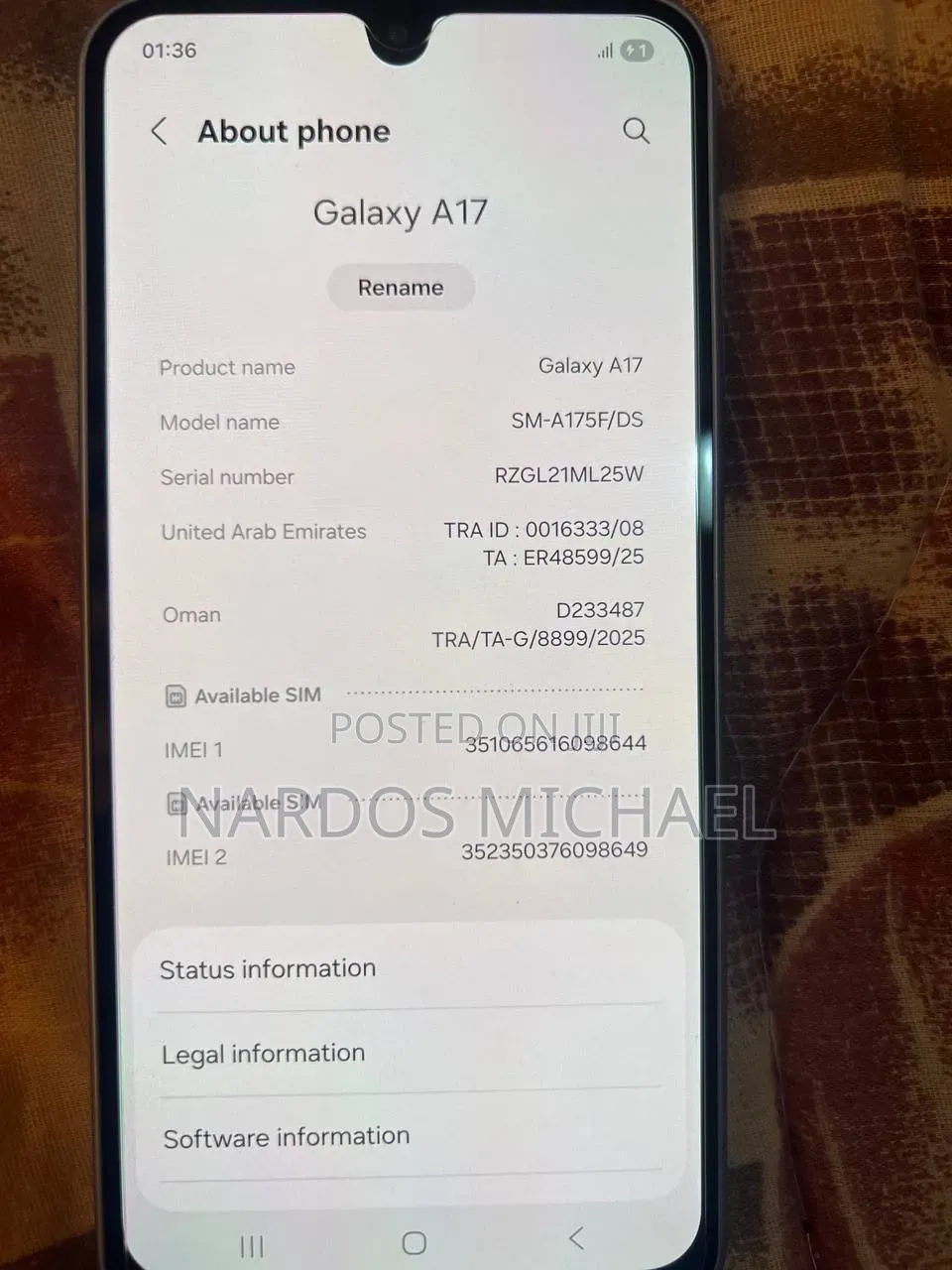 New Samsung Galaxy A17 128 GB Blue
