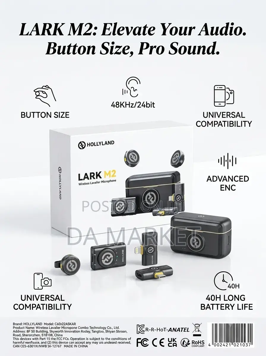 LARK M2 Wireless Lavalier Microphone Set