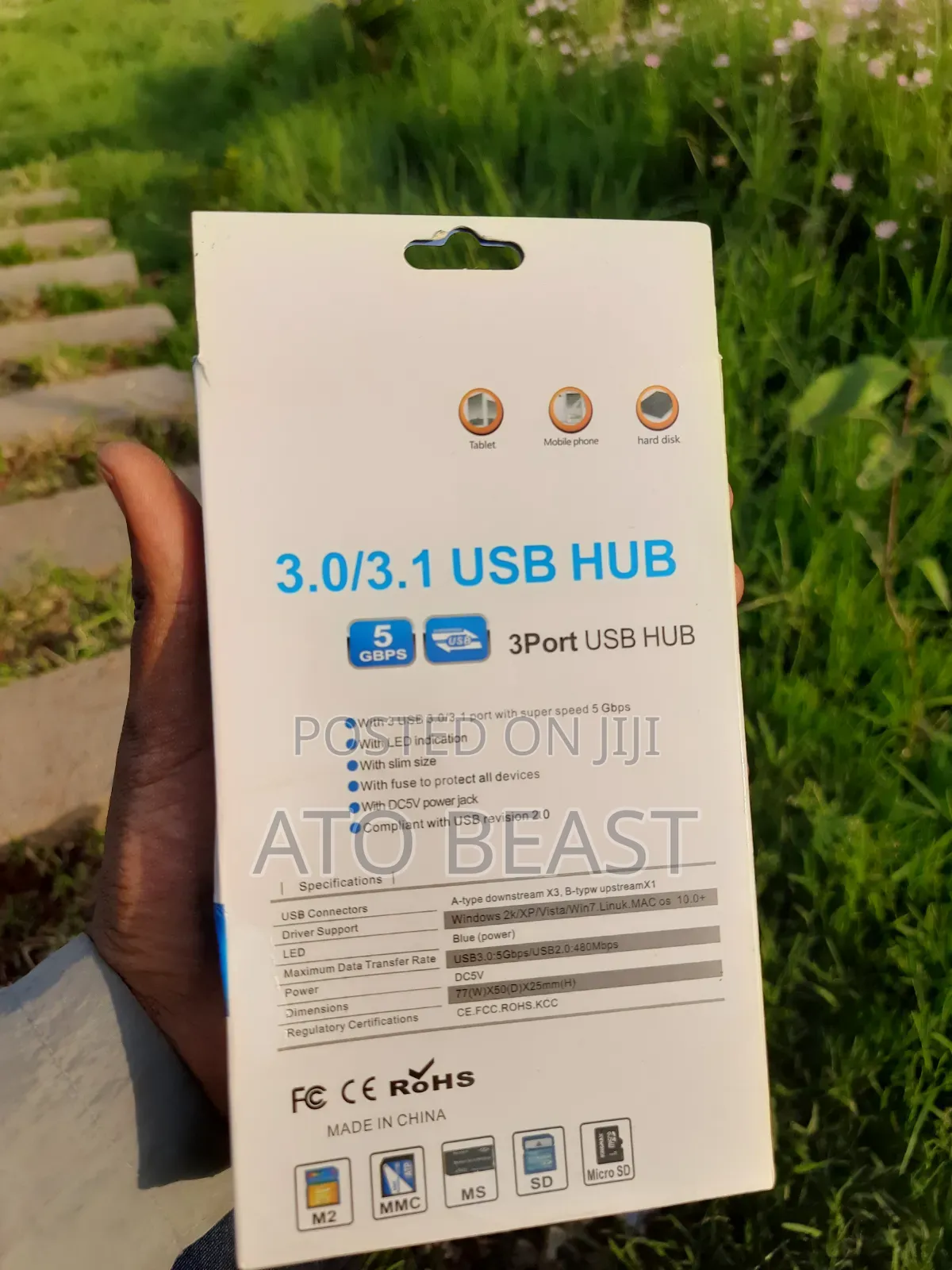 Generic USB 3.0/3.1 3-Port Hub and Multi-Card Reader Combo