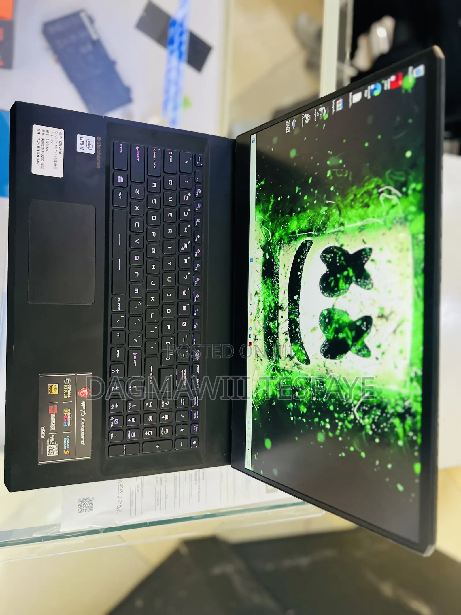 New Laptop MSI GP75 Leopard 16GB Intel Core i7 SSD 512GB