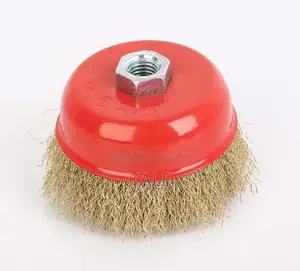 Brass Coated Wire Cup Brush for Angle Grinder / Drill