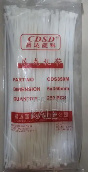 250 PCS Pack Heavy Duty Nylon Cable Ties (5mm X 350mm Zip Ties)