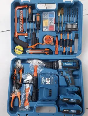 Makita-Branded 48V Cordless Drill and Hand Tool Set Packed