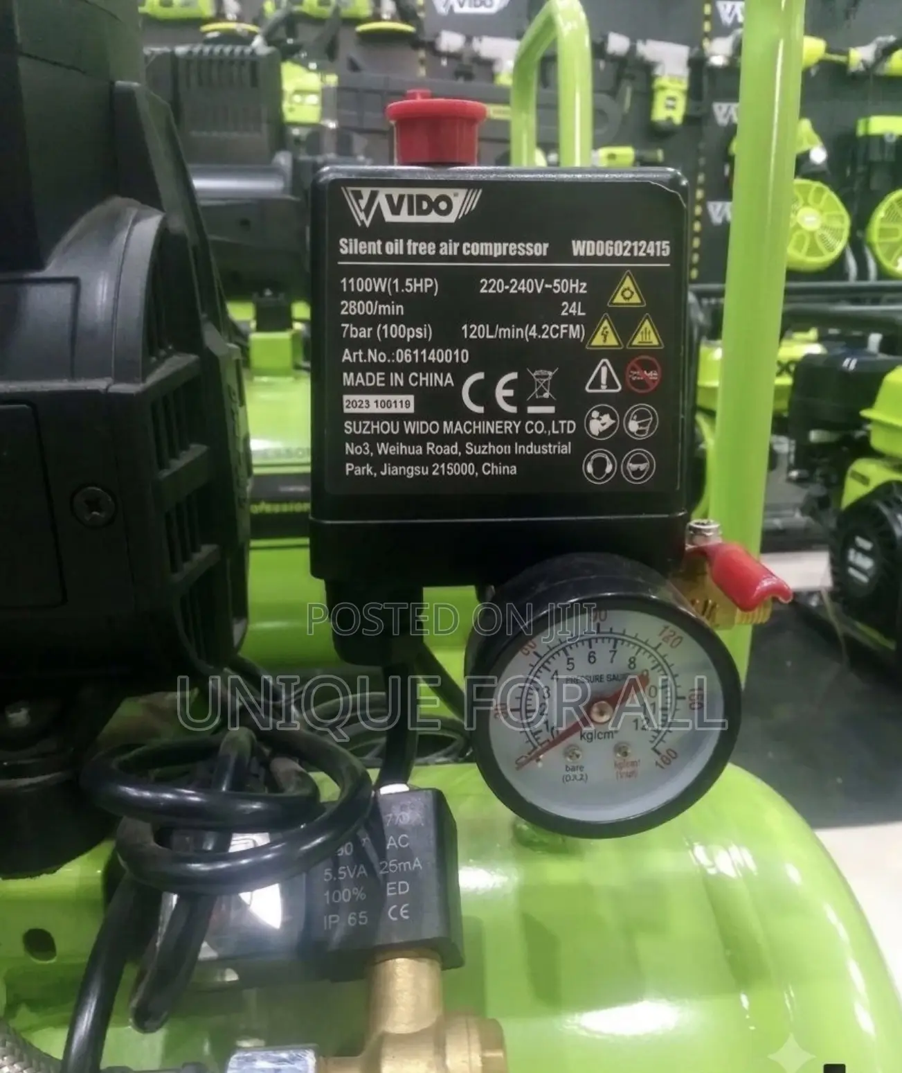 Vido Compressar Silnt 24 Liter ምንም አይነት ድምፃ የሌለው